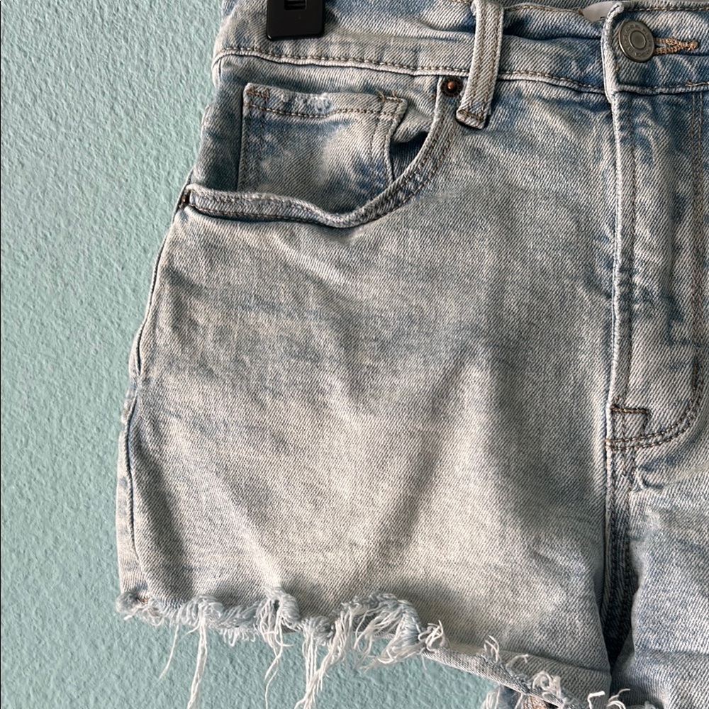 RSQ Light Blue Denim Vintage High Rise Women's Shorts Size 26 - Picture 2 of 9
